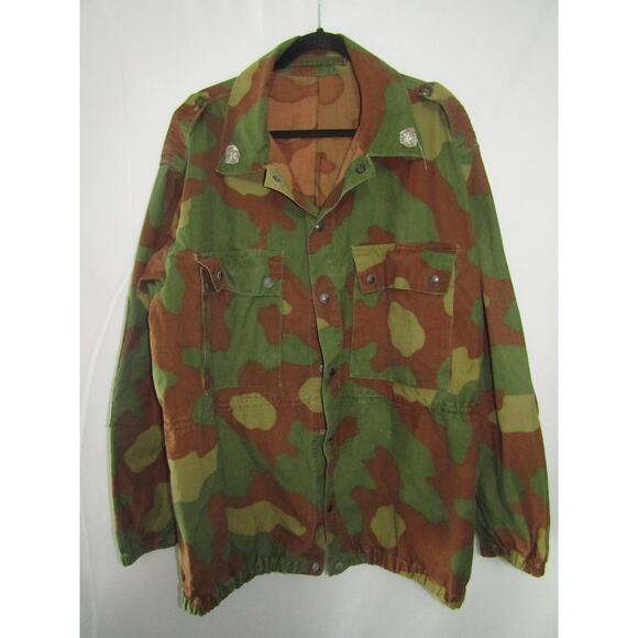 Vintage Military Camo Jacket "Sunny Bunny" Soviet Russian 70s 80s Army Amoeba - Picture 1 of 9